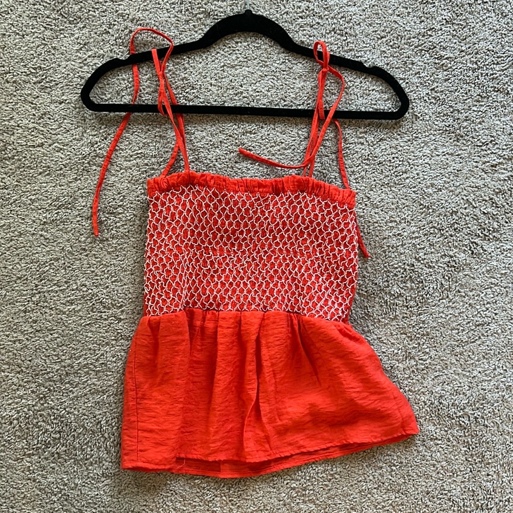 NWOT Francesca’s Shirred Tank